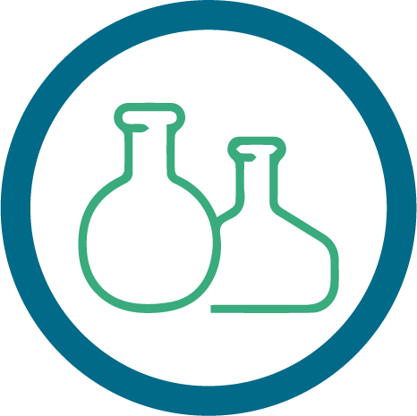 Icono de frascos de quimica